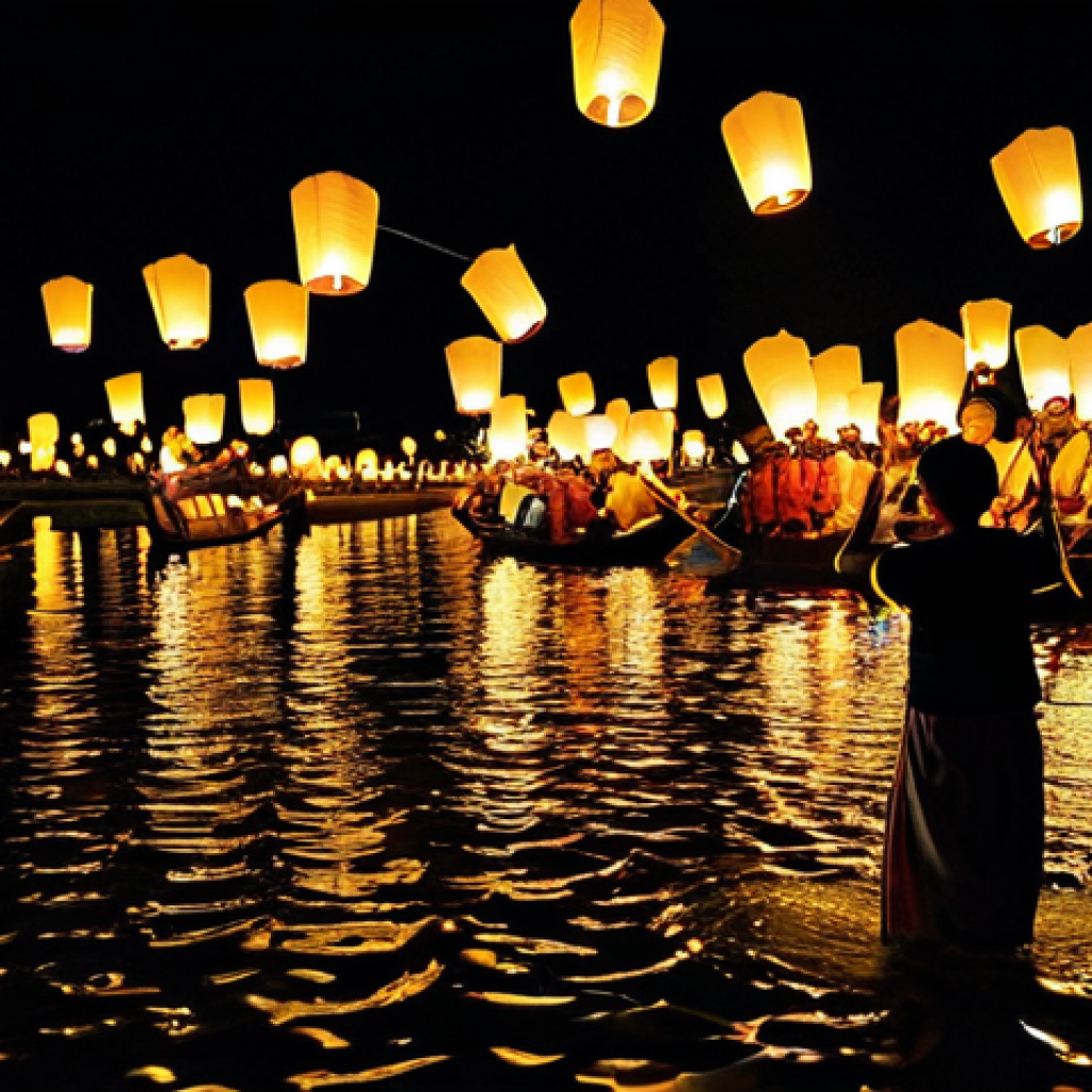 신뢰할 수 있는 정보원과 소스 간의 차이점 - Loy Krathong Festival Scene**
"A vibrant scene of the Loy Krathong festival in Chiang Mai, Thailand...